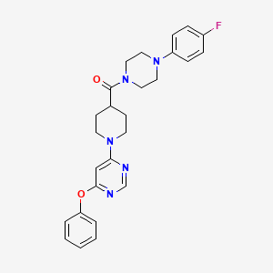 (4-(4-Fluorophenyl)piperazin-1-yl)(1-(6-phenoxypyrimidin-4-yl)piperidin-4-yl)methanone