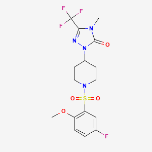 1-(1-((5-fluoro-2-methoxyphenyl)sulfonyl)piperidin-4-yl)-4-methyl-3-(trifluoromethyl)-1H-1,2,4-triazol-5(4H)-one