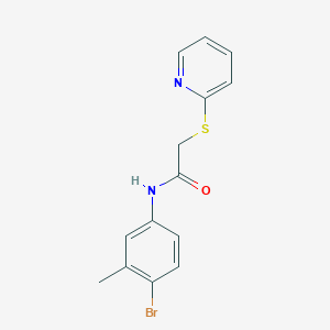 N-(4-bromo-3-methylphenyl)-2-(2-pyridinylsulfanyl)acetamide