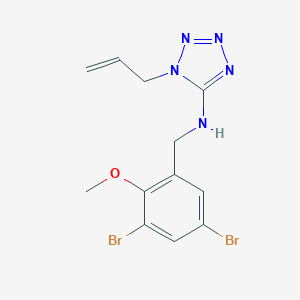 molecular formula C12H13Br2N5O B275490 N-(3,5-dibromo-2-methoxybenzyl)-1-(prop-2-en-1-yl)-1H-tetrazol-5-amine 