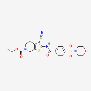 ethyl 3-cyano-2-(4-(morpholinosulfonyl)benzamido)-4,5-dihydrothieno[2,3-c]pyridine-6(7H)-carboxylate