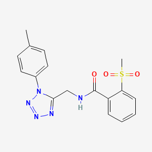 2-(methylsulfonyl)-N-((1-(p-tolyl)-1H-tetrazol-5-yl)methyl)benzamide
