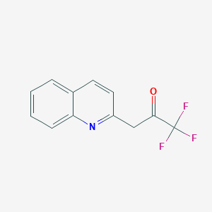 molecular formula C12H8F3NO B2754910 1,1,1-Trifluoro-3-quinolin-2-yl-propan-2-one CAS No. 398-50-5