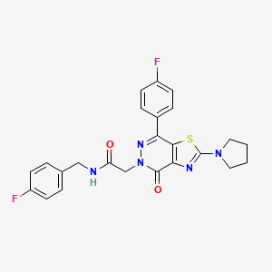 N-(4-fluorobenzyl)-2-(7-(4-fluorophenyl)-4-oxo-2-(pyrrolidin-1-yl)thiazolo[4,5-d]pyridazin-5(4H)-yl)acetamide
