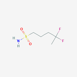 molecular formula C5H11F2NO2S B2754913 4,4-Difluoropentane-1-sulfonamide CAS No. 2126164-29-0