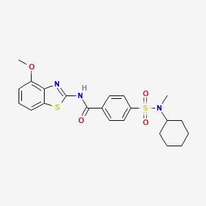 4-(N-cyclohexyl-N-methylsulfamoyl)-N-(4-methoxybenzo[d]thiazol-2-yl)benzamide