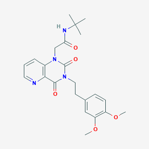 molecular formula C23H28N4O5 B2754919 N-(叔丁基)-2-(3-(3,4-二甲氧基苯乙基)-2,4-二氧代-3,4-二氢嘧啶-1(2H)-基)乙酰胺 CAS No. 921569-97-3