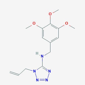 molecular formula C14H19N5O3 B275492 1-(prop-2-en-1-yl)-N-(3,4,5-trimethoxybenzyl)-1H-tetrazol-5-amine 