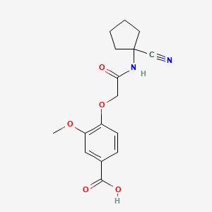 4-{[(1-Cyanocyclopentyl)carbamoyl]methoxy}-3-methoxybenzoic acid