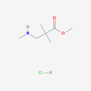 molecular formula C7H16ClNO2 B2754929 甲基2,2-二甲基-3-(甲基氨基)丙酸丙酯；盐酸盐 CAS No. 2411194-67-5