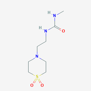 molecular formula C8H17N3O3S B2754932 1-[2-(1,1-Dioxo-1lambda6-thiomorpholin-4-yl)ethyl]-3-methylurea CAS No. 1823227-10-6
