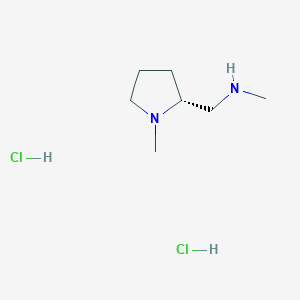 molecular formula C7H18Cl2N2 B2754933 N-甲基-1-[(2R)-1-甲基吡咯啉-2-基]甲胺；二盐酸盐 CAS No. 2402789-42-6