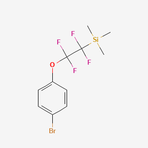 molecular formula C11H13BrF4OSi B2754937 (2-(4-Bromophenoxy)-1,1,2,2-tetrafluoroethyl)trimethylsilane CAS No. 1836233-49-8