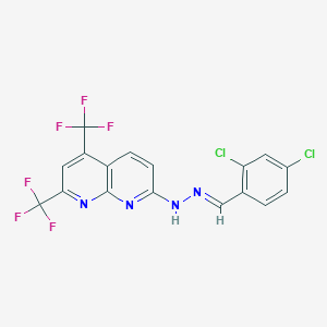 2,4-dichlorobenzenecarbaldehyde N-[5,7-bis(trifluoromethyl)[1,8]naphthyridin-2-yl]hydrazone