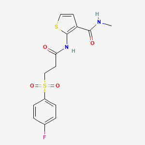 2-(3-((4-fluorophenyl)sulfonyl)propanamido)-N-methylthiophene-3-carboxamide