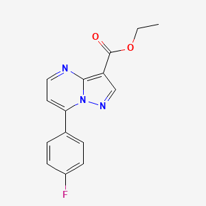 molecular formula C15H12FN3O2 B2754942 Ethyl 7-(4-fluorophenyl)pyrazolo[1,5-a]pyrimidine-3-carboxylate CAS No. 738620-84-3