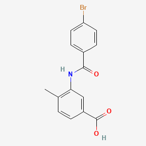 molecular formula C15H12BrNO3 B2754946 3-(4-溴苯甲酰胺基)-4-甲基苯甲酸 CAS No. 609798-04-1