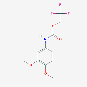 molecular formula C11H12F3NO4 B2754948 2,2,2-trifluoroethyl N-(3,4-dimethoxyphenyl)carbamate CAS No. 1087798-03-5