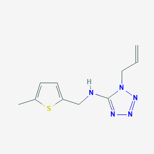 molecular formula C10H13N5S B275495 N-[(5-methylthiophen-2-yl)methyl]-1-(prop-2-en-1-yl)-1H-tetrazol-5-amine 