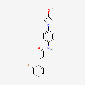 molecular formula C19H21BrN2O2 B2754956 3-(2-bromophenyl)-N-[4-(3-methoxyazetidin-1-yl)phenyl]propanamide CAS No. 2034358-83-1