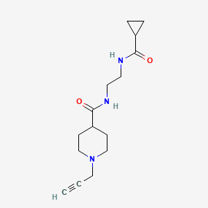 molecular formula C15H23N3O2 B2754970 N-[2-(cyclopropylformamido)ethyl]-1-(prop-2-yn-1-yl)piperidine-4-carboxamide CAS No. 1280868-37-2