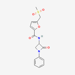 5-(methanesulfonylmethyl)-N-(2-oxo-1-phenylazetidin-3-yl)furan-2-carboxamide