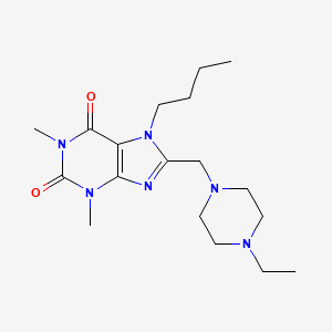 7-butyl-8-[(4-ethylpiperazin-1-yl)methyl]-1,3-dimethyl-3,7-dihydro-1H-purine-2,6-dione