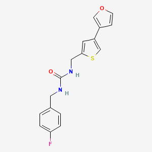 1-[(4-Fluorophenyl)methyl]-3-[[4-(furan-3-yl)thiophen-2-yl]methyl]urea