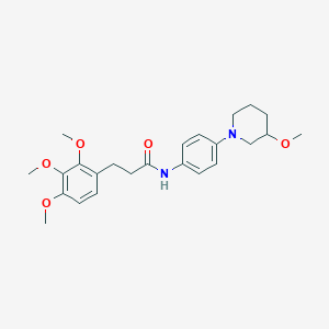 N-[4-(3-Methoxypiperidin-1-YL)phenyl]-3-(2,3,4-trimethoxyphenyl)propanamide