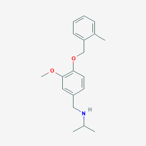 molecular formula C19H25NO2 B275498 N-{3-methoxy-4-[(2-methylbenzyl)oxy]benzyl}propan-2-amine 