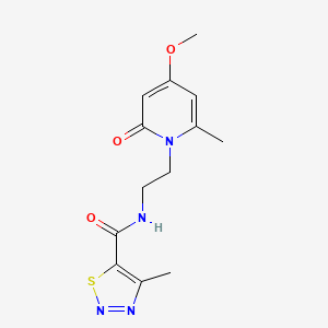 N-(2-(4-methoxy-6-methyl-2-oxopyridin-1(2H)-yl)ethyl)-4-methyl-1,2,3-thiadiazole-5-carboxamide