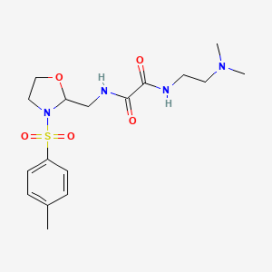 molecular formula C17H26N4O5S B2754985 N1-(2-(dimethylamino)ethyl)-N2-((3-tosyloxazolidin-2-yl)methyl)oxalamide CAS No. 874805-87-5