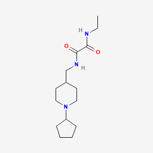 molecular formula C15H27N3O2 B2754986 N1-((1-cyclopentylpiperidin-4-yl)methyl)-N2-ethyloxalamide CAS No. 953248-54-9