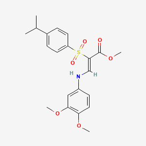 methyl (2Z)-3-[(3,4-dimethoxyphenyl)amino]-2-[(4-isopropylphenyl)sulfonyl]acrylate