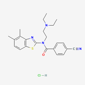 4-cyano-N-(2-(diethylamino)ethyl)-N-(4,5-dimethylbenzo[d]thiazol-2-yl)benzamide hydrochloride