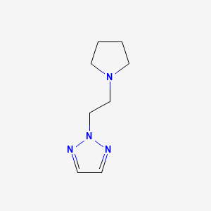 molecular formula C8H14N4 B2755003 2-(2-(吡咯啉-1-基)乙基)-2H-1,2,3-三唑 CAS No. 2310147-56-7