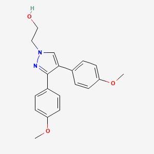 molecular formula C19H20N2O3 B2755008 2-[3,4-bis(4-methoxyphenyl)-1H-pyrazol-1-yl]-1-ethanol CAS No. 955964-53-1