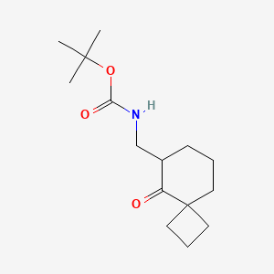 molecular formula C15H25NO3 B2755016 tert-Butyl ((5-oxospiro[3.5]nonan-6-yl)methyl)carbamate CAS No. 2241139-53-5