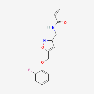 N-[[5-[(2-Fluorophenoxy)methyl]-1,2-oxazol-3-yl]methyl]prop-2-enamide