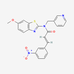 (E)-N-(6-methoxybenzo[d]thiazol-2-yl)-3-(3-nitrophenyl)-N-(pyridin-3-ylmethyl)acrylamide