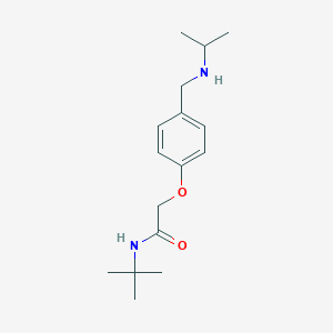 molecular formula C16H26N2O2 B275502 N-tert-butyl-2-{4-[(propan-2-ylamino)methyl]phenoxy}acetamide 