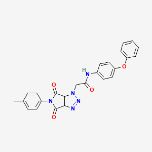 2-[5-(4-methylphenyl)-4,6-dioxo-4,5,6,6a-tetrahydropyrrolo[3,4-d][1,2,3]triazol-1(3aH)-yl]-N-(4-phenoxyphenyl)acetamide