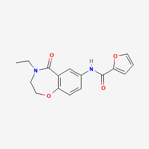 N-(4-ethyl-5-oxo-2,3,4,5-tetrahydrobenzo[f][1,4]oxazepin-7-yl)furan-2-carboxamide