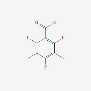 molecular formula C9H6ClF3O B2755030 3,5-Dimethyl-2,4,6-trifluorobenzoyl chloride CAS No. 886762-25-0