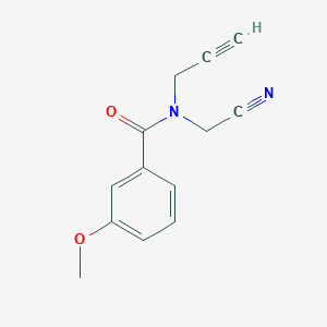 N-(Cyanomethyl)-3-methoxy-N-prop-2-ynylbenzamide
