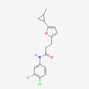 N-(3,4-dichlorophenyl)-3-[5-(2-methylcyclopropyl)furan-2-yl]propanamide