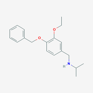 molecular formula C19H25NO2 B275504 N-[4-(benzyloxy)-3-ethoxybenzyl]propan-2-amine 