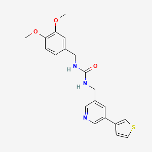 1-(3,4-Dimethoxybenzyl)-3-((5-(thiophen-3-yl)pyridin-3-yl)methyl)urea
