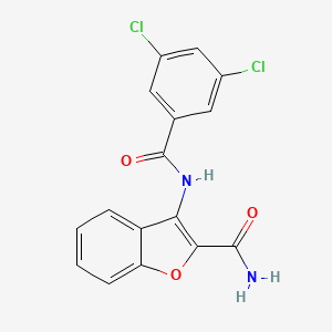 molecular formula C16H10Cl2N2O3 B2755066 3-(3,5-Dichlorobenzamido)benzofuran-2-carboxamide CAS No. 477511-22-1