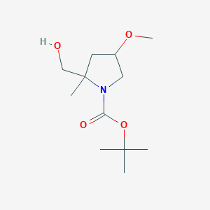 molecular formula C12H23NO4 B2755067 Tert-butyl 2-(hydroxymethyl)-4-methoxy-2-methylpyrrolidine-1-carboxylate CAS No. 2059933-77-4